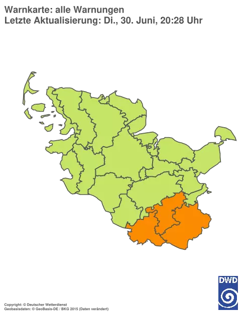 Aktuelle Wetterwarnungen für %region%
